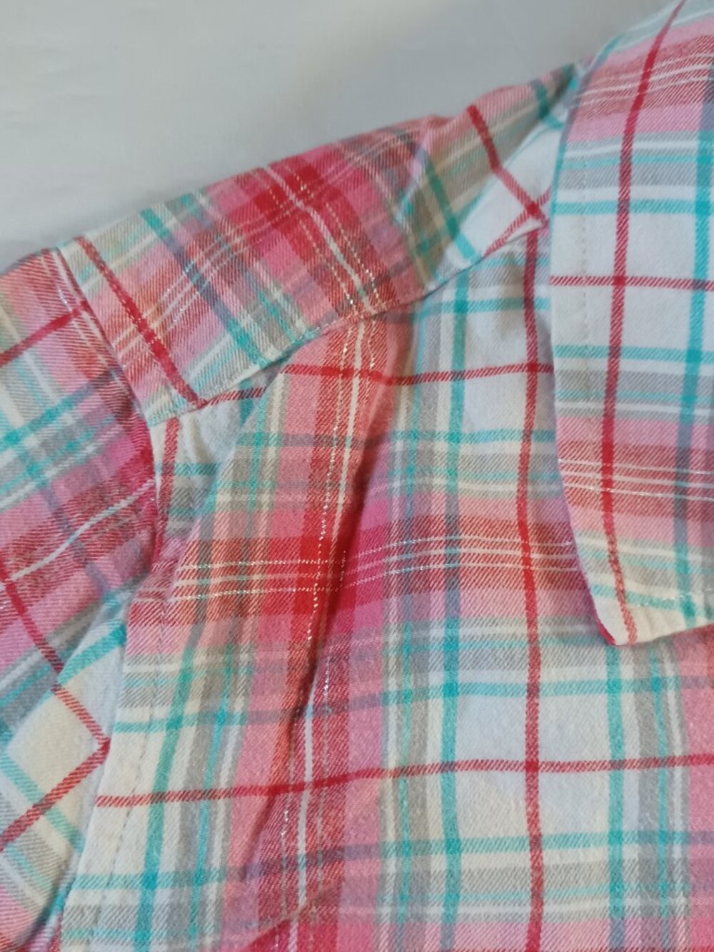 VS Victoria's Secret Womens Pajamas Set Flannel Pink Plaid Long Sleeve Size M - Picture 8 of 15